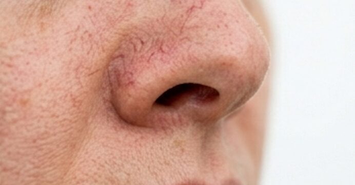 odstránenie červených cievok na nose