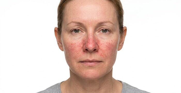 cievky na nose a priľahlých lícach